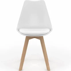 IDMarket Chaises blanches scandinaves salle à manger : lot de 8* Collection Scandinave|Chaises
