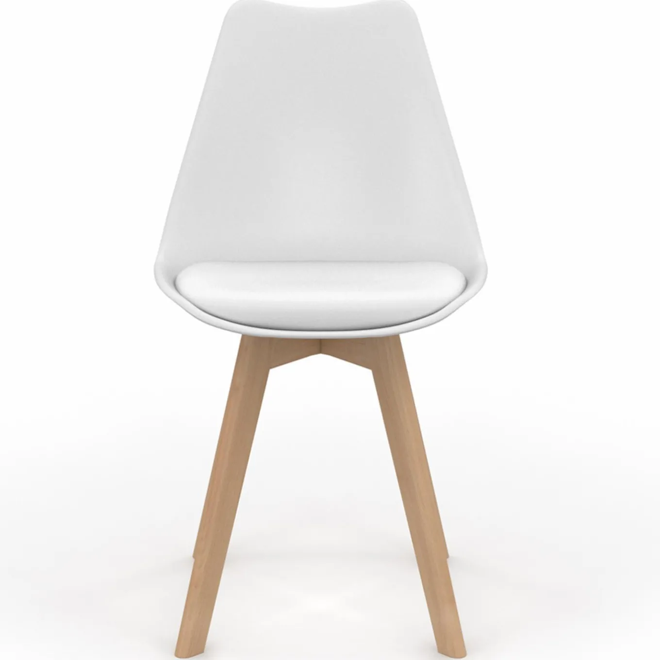 IDMarket Chaises blanches scandinaves salle à manger : lot de 8* Collection Scandinave|Chaises