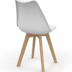 IDMarket Chaises blanches scandinaves salle à manger : lot de 8* Collection Scandinave|Chaises