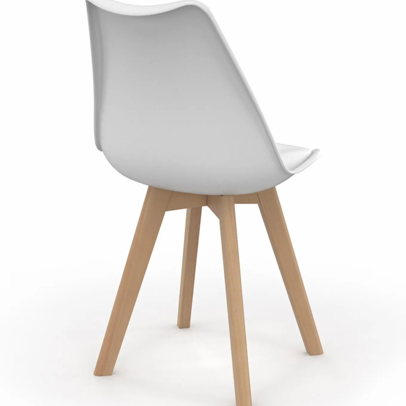 IDMarket Chaises blanches scandinaves salle à manger : lot de 8* Collection Scandinave|Chaises