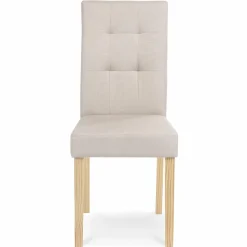 IDMarket Chaises capitonnées beiges chinées* Collection Scandinave|Salle À Manger Complète