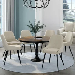 IDMarket Chaises confortables en velours beige avec accoudoirs* Collection Vintage|Tables Et Chaises