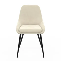 IDMarket Chaises confortables en velours beige avec accoudoirs* Collection Vintage|Tables Et Chaises