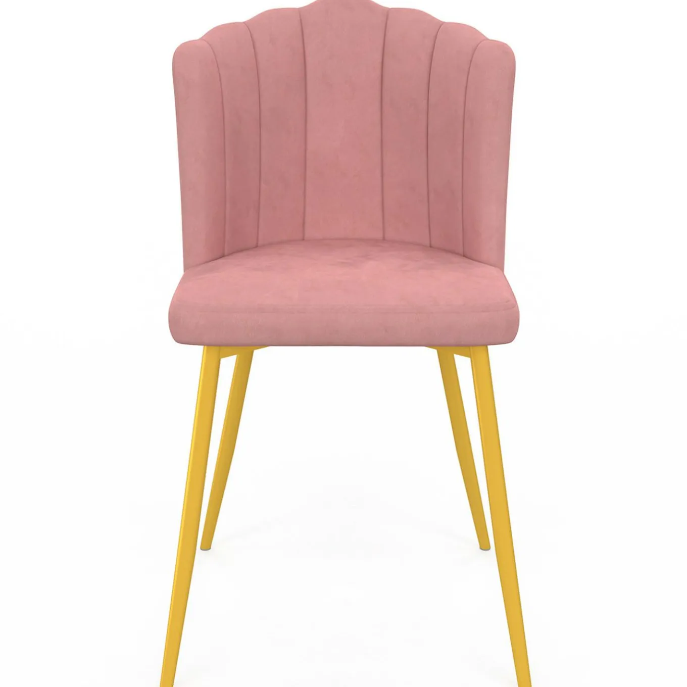 IDMarket Chaises coquillage rose en velours et pieds dorés* Collection Moderne|Collection Agencement Magasin