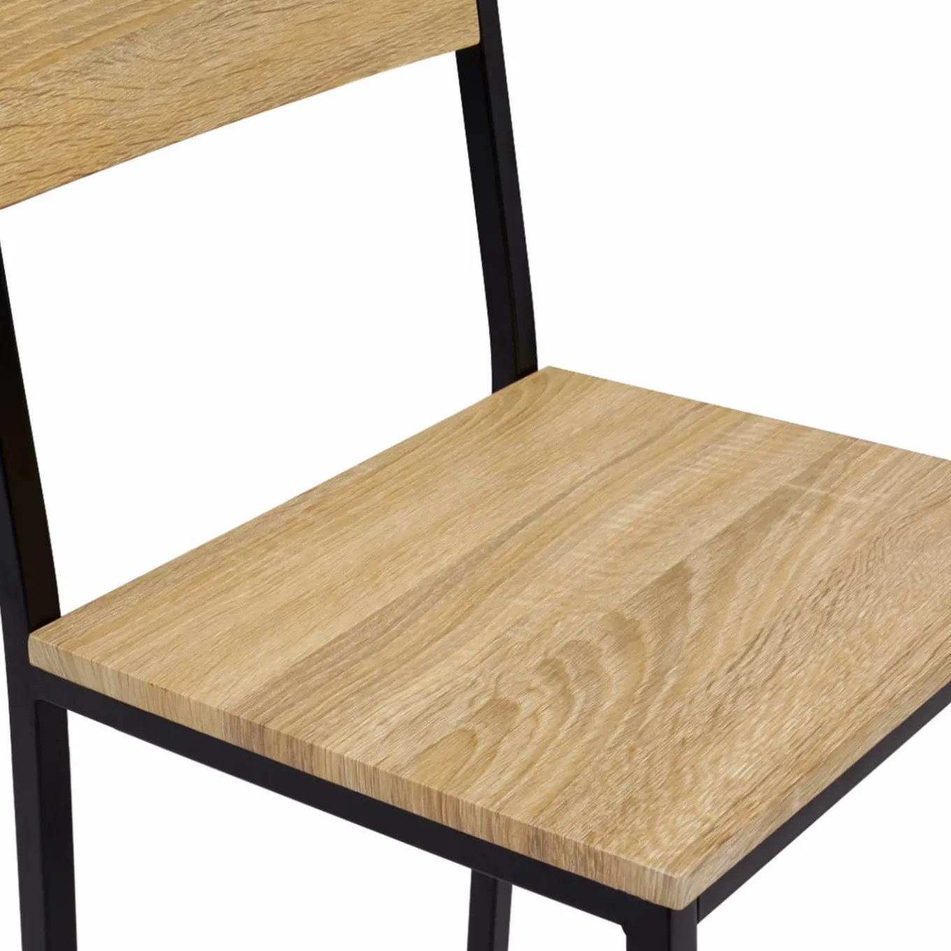 IDMarket Chaises de bar industrielles métal et bois avec dossier x4* Collection Industrielle|Tabourets De Bar