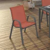 IDMarket Chaises de jardin empilables terracotta - lot de 6* Salons De Jardin