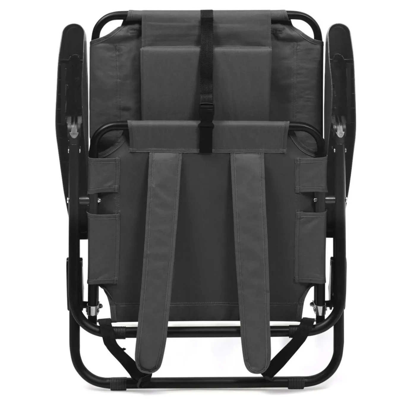 IDMarket Chaises de plage pliantes gris anthracite avec dossier inclinable* Fauteuils De Jardin|Salons De Jardin