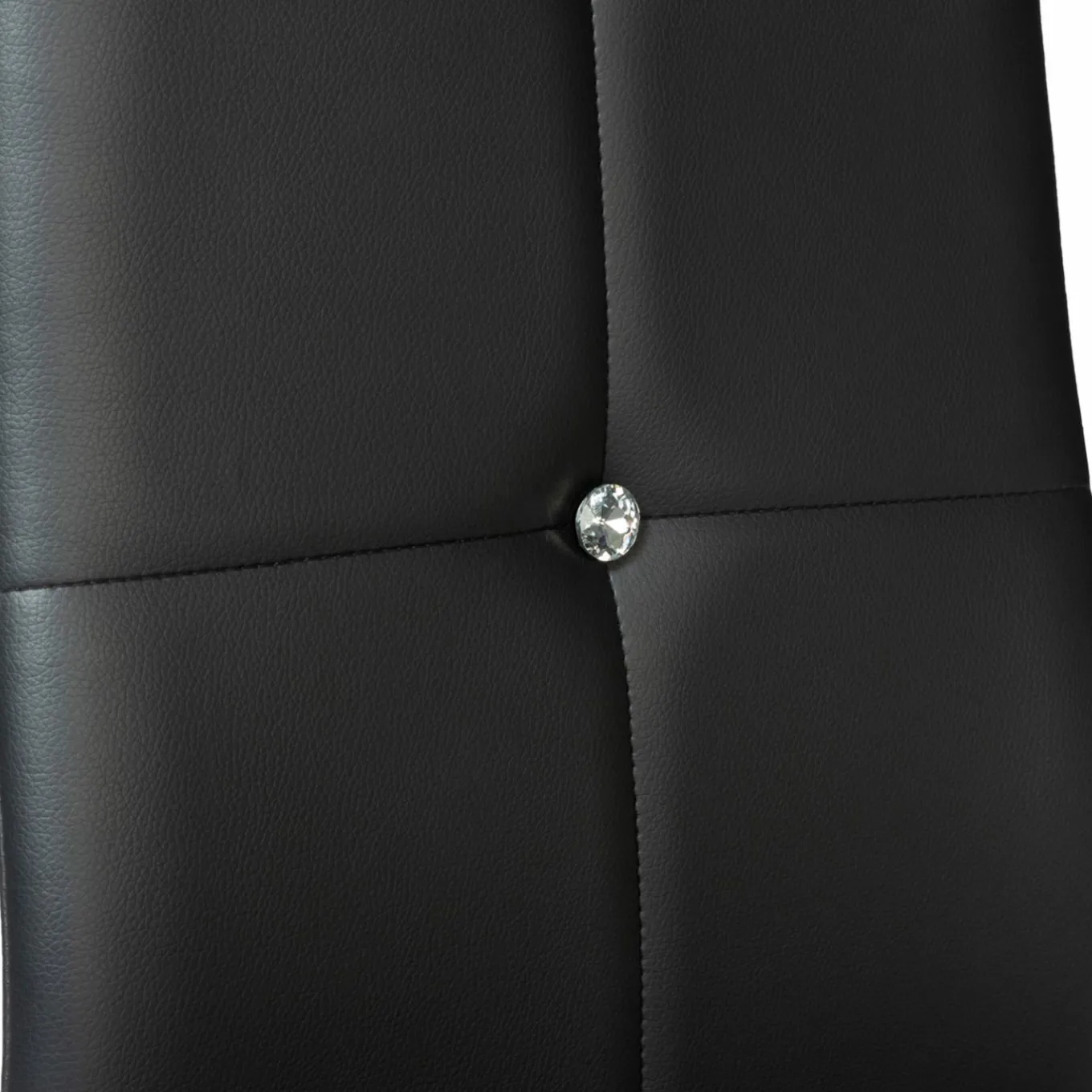 IDMarket Chaises de salle à manger noires et blanches avec strass* Collection Contemporaine|Chaises