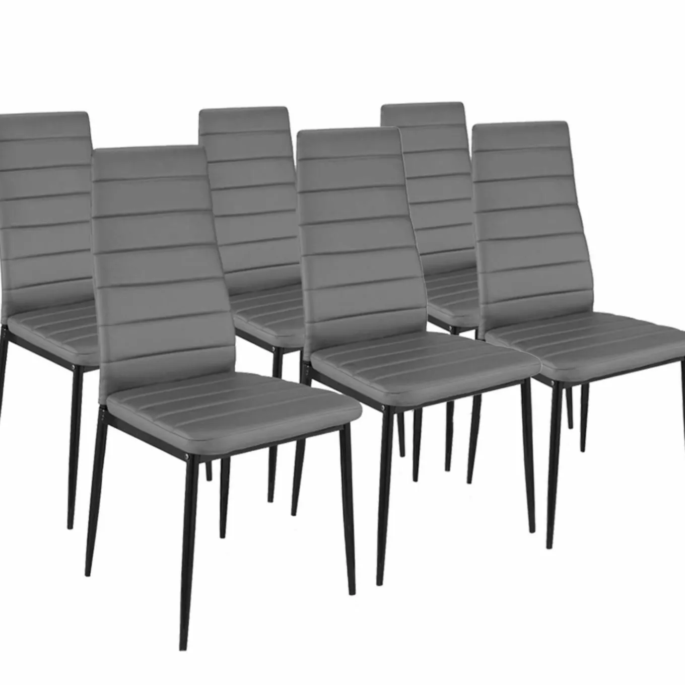 IDMarket Chaises de salle à manger grises ROMANE* Collection Contemporaine|Salle À Manger Complète