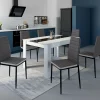 IDMarket Chaises de salle à manger grises et blanches ROMANE* Collection Contemporaine|Salle À Manger Complète