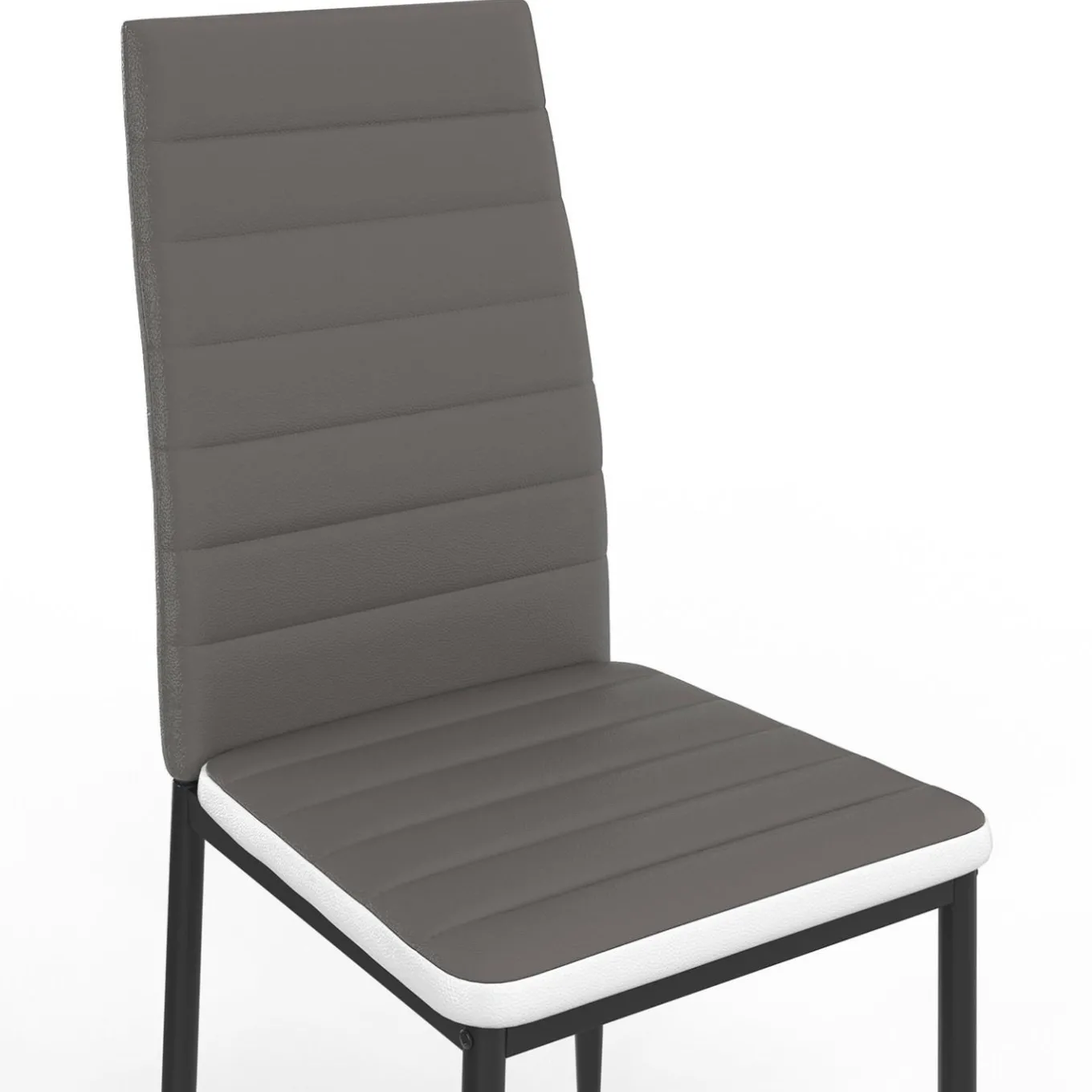 IDMarket Chaises de salle à manger grises et blanches ROMANE* Collection Contemporaine|Salle À Manger Complète