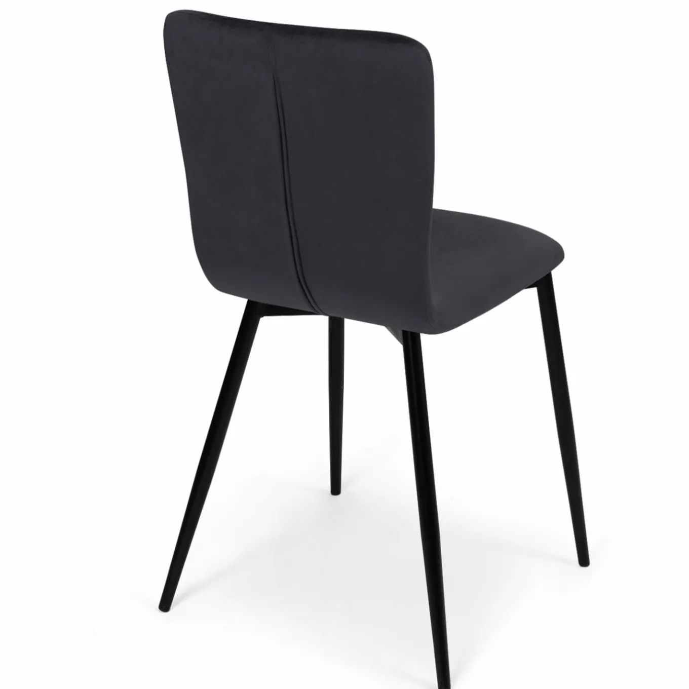 IDMarket Chaises design en velours gris foncé x4* Collection Vintage|Collection Moderne