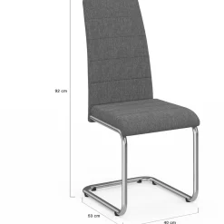 IDMarket Chaises design gris anthracite pour salle à manger* Collection Contemporaine|Salle À Manger Complète