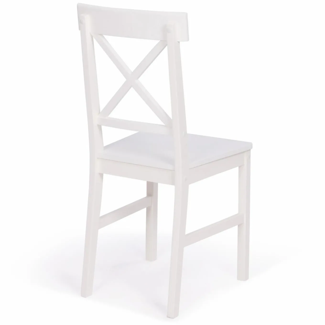 IDMarket Chaises en bois blanc lot de 4* Collection Contemporaine|Salle À Manger Complète