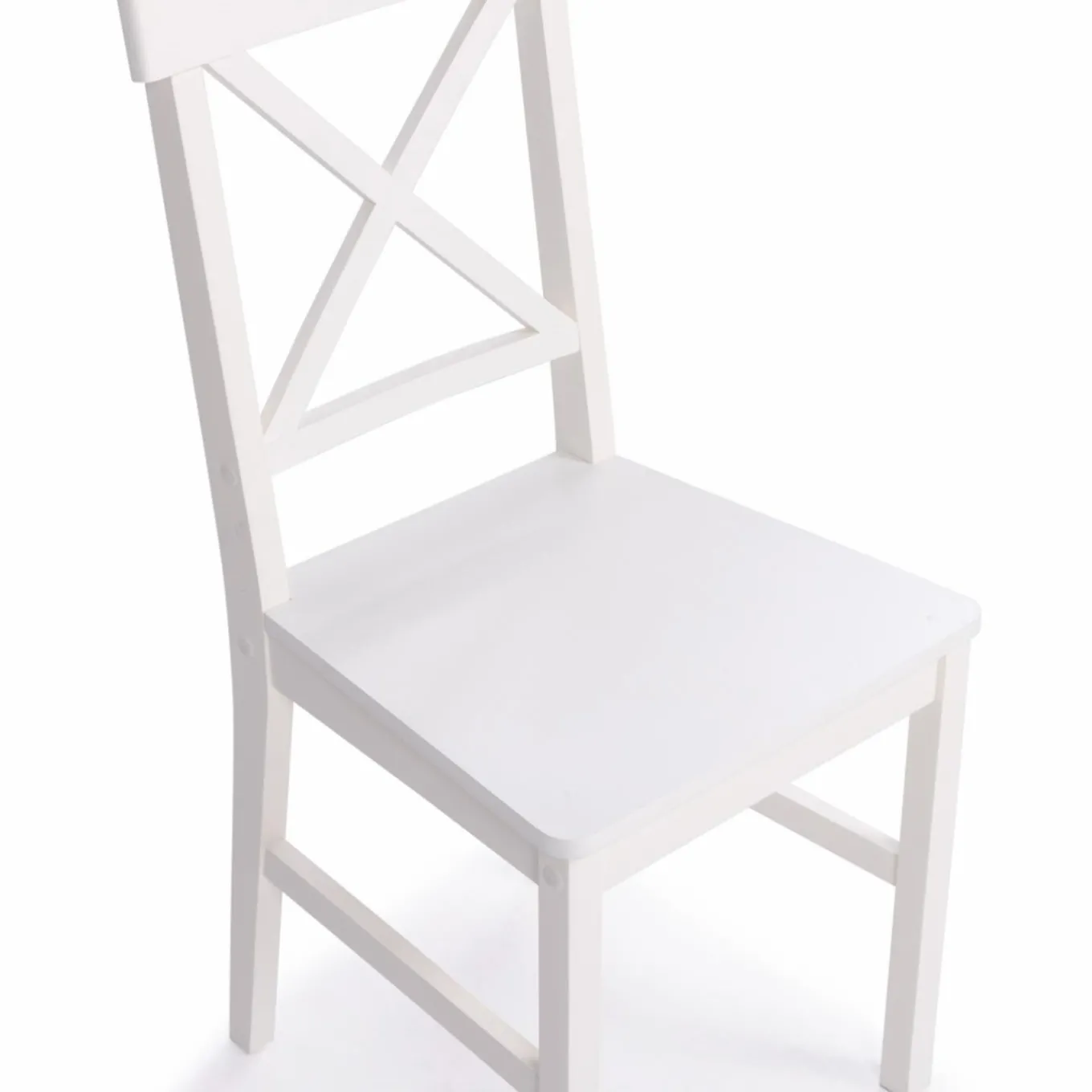 IDMarket Chaises en bois blanc lot de 4* Collection Contemporaine|Salle À Manger Complète