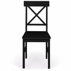 IDMarket Chaises en bois noir lot de 4* Collection Contemporaine|Chaises