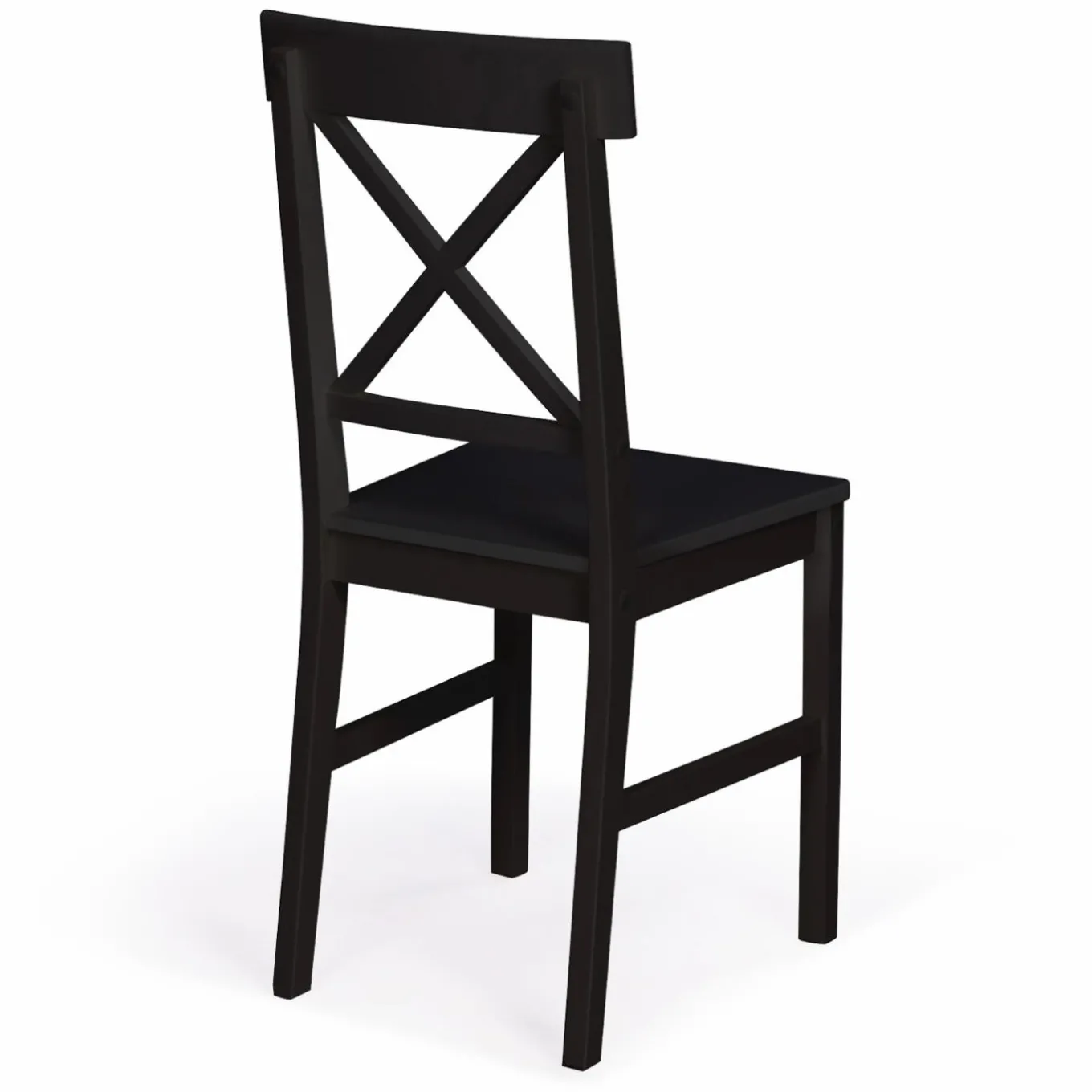 IDMarket Chaises en bois noir lot de 4* Collection Contemporaine|Chaises