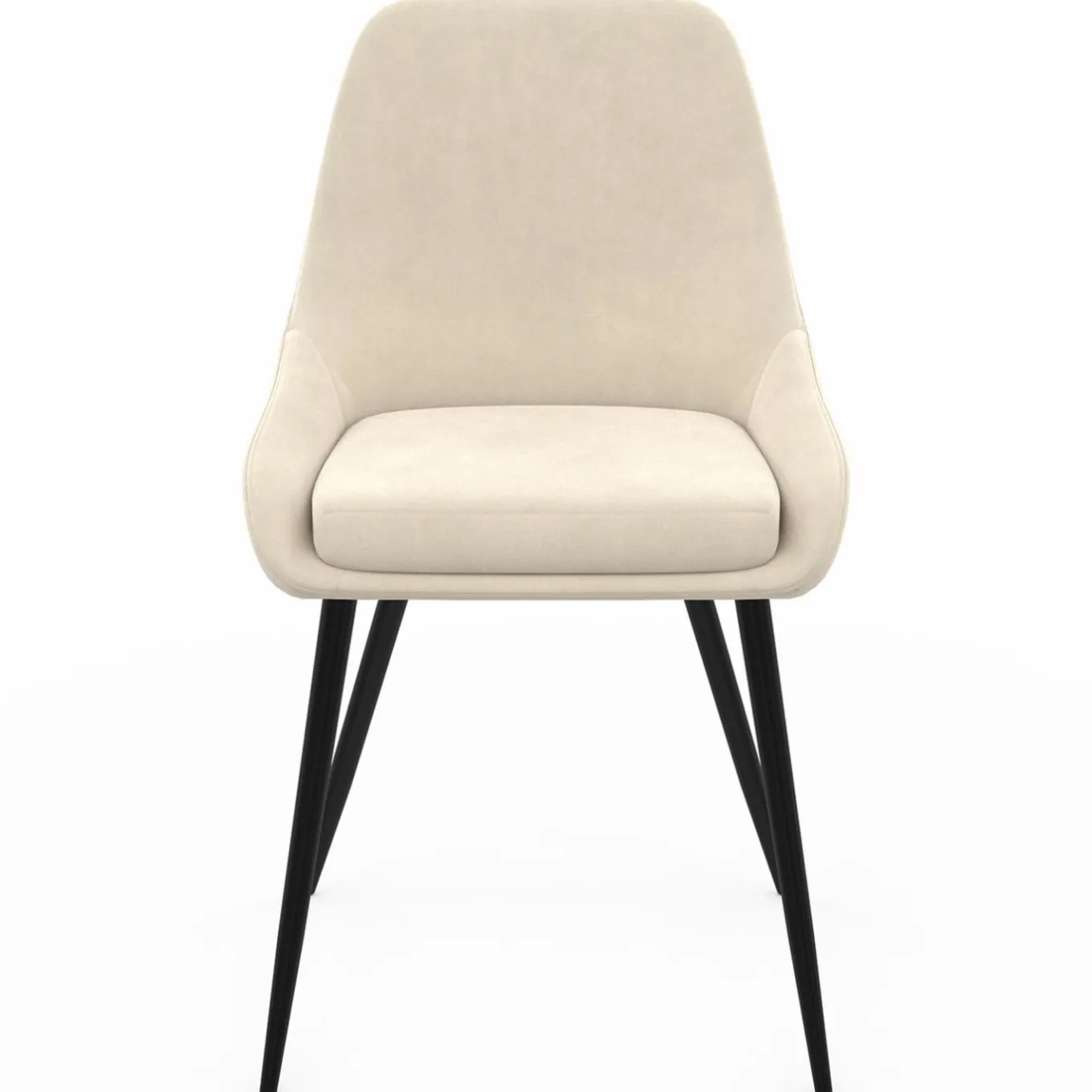 IDMarket Chaises en velours beige avec demi-accoudoirs* Chaises|Tables Et Chaises
