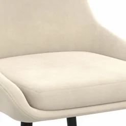 IDMarket Chaises en velours beige avec demi-accoudoirs* Chaises|Tables Et Chaises