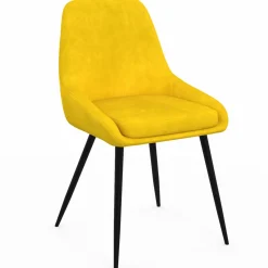 IDMarket Chaises en velours multicolor avec demi-accoudoirs* Chaises|Collection Moderne