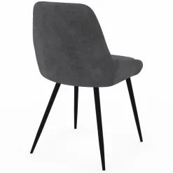 IDMarket Chaises en velours multicolor avec demi-accoudoirs* Chaises|Collection Moderne