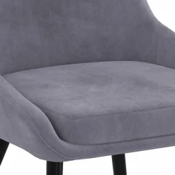 IDMarket Chaises en velours multicolor avec demi-accoudoirs* Chaises|Collection Moderne