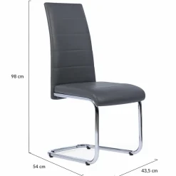 IDMarket Chaises grises design pour salle à manger MIA* Collection Contemporaine|Tables Et Chaises