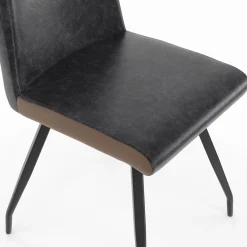 IDMarket Chaises grises liseré marron pieds araignée pour salle à manger* Chaises|Tables Et Chaises