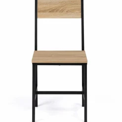 IDMarket Chaises industrielles bois et métal : lot de 4* Chaises|Tables Et Chaises