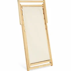 IDMarket Chaises longues pliables 4 positions écrue* Fauteuils De Jardin