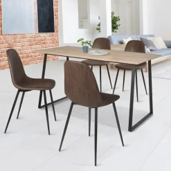 IDMarket Chaises marron vintage* Collection Vintage|Collection Industrielle