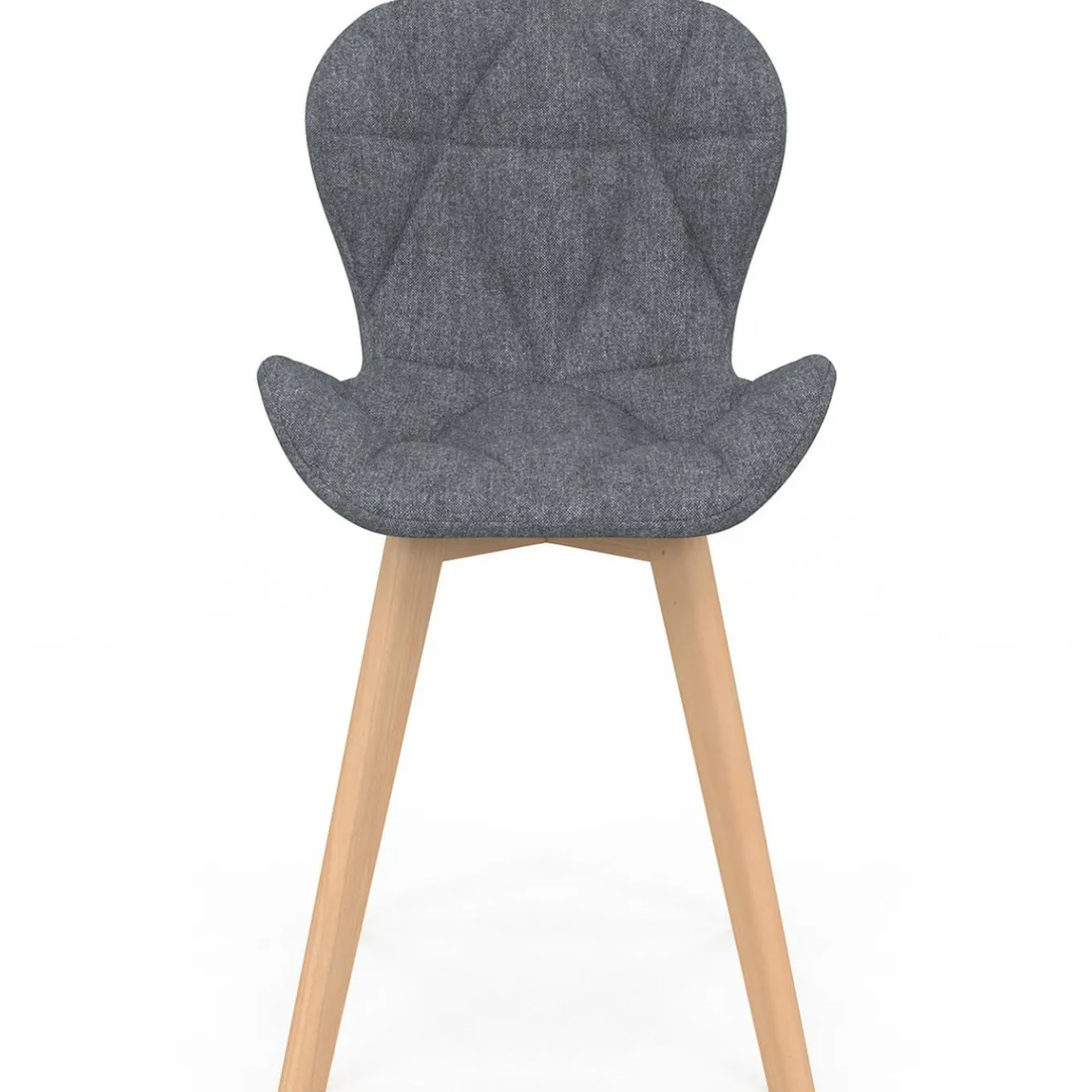 IDMarket Chaises matelassées en tissu gris foncé pour salle à manger* Collection Scandinave|Chaises