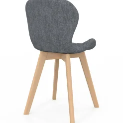 IDMarket Chaises matelassées en tissu gris foncé pour salle à manger* Collection Scandinave|Chaises