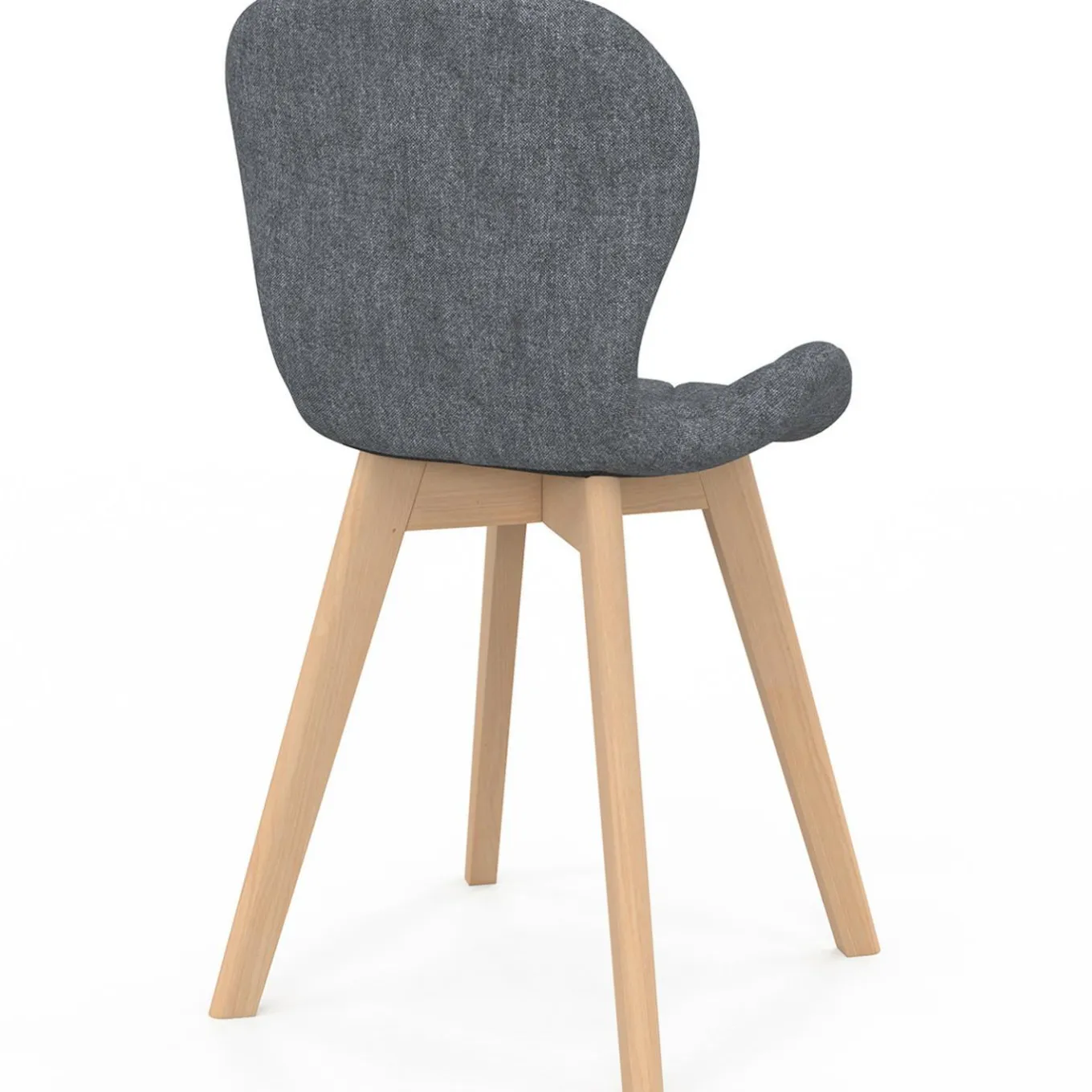 IDMarket Chaises matelassées en tissu gris foncé pour salle à manger* Collection Scandinave|Chaises