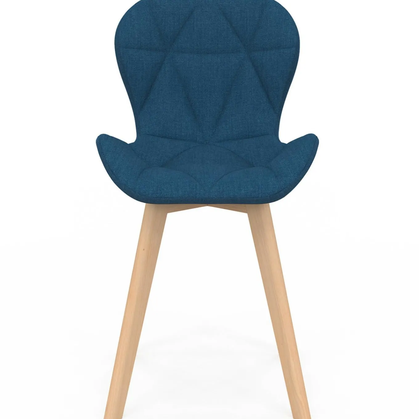IDMarket Chaises matelassées pour salle à manger en tissu bleu canard* Collection Scandinave|Chaises