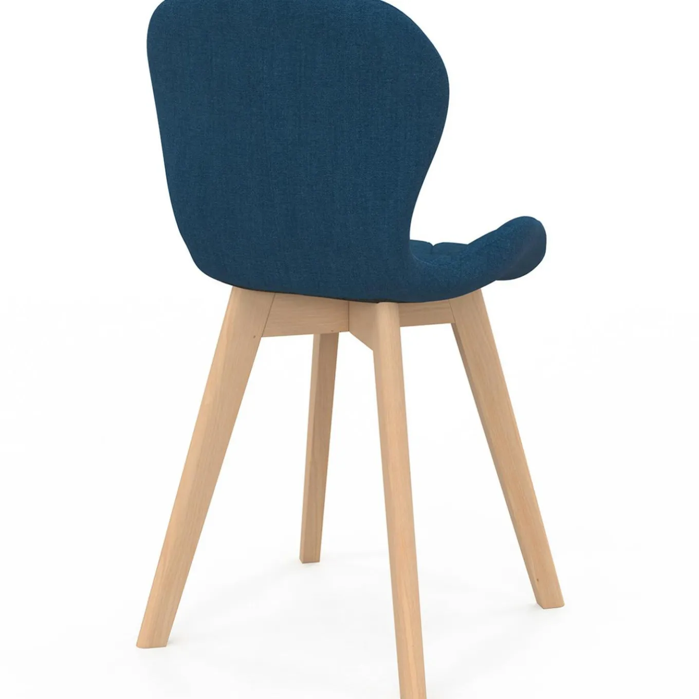 IDMarket Chaises matelassées pour salle à manger en tissu bleu canard* Collection Scandinave|Chaises