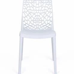 IDMarket Chaises nid d'abeille blanc : lot de 6* Chaises|Salons De Jardin