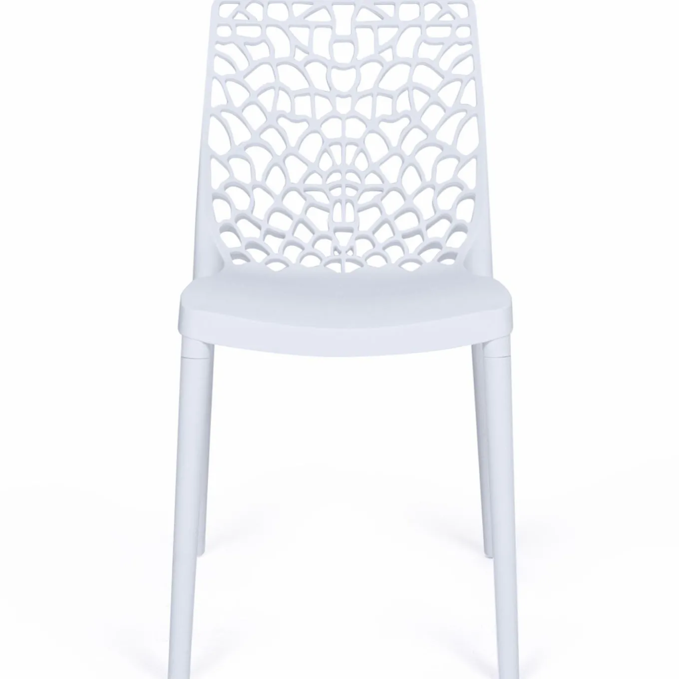 IDMarket Chaises nid d'abeille blanc : lot de 6* Chaises|Salons De Jardin