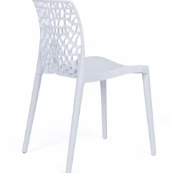 IDMarket Chaises nid d'abeille blanc : lot de 6* Chaises|Salons De Jardin