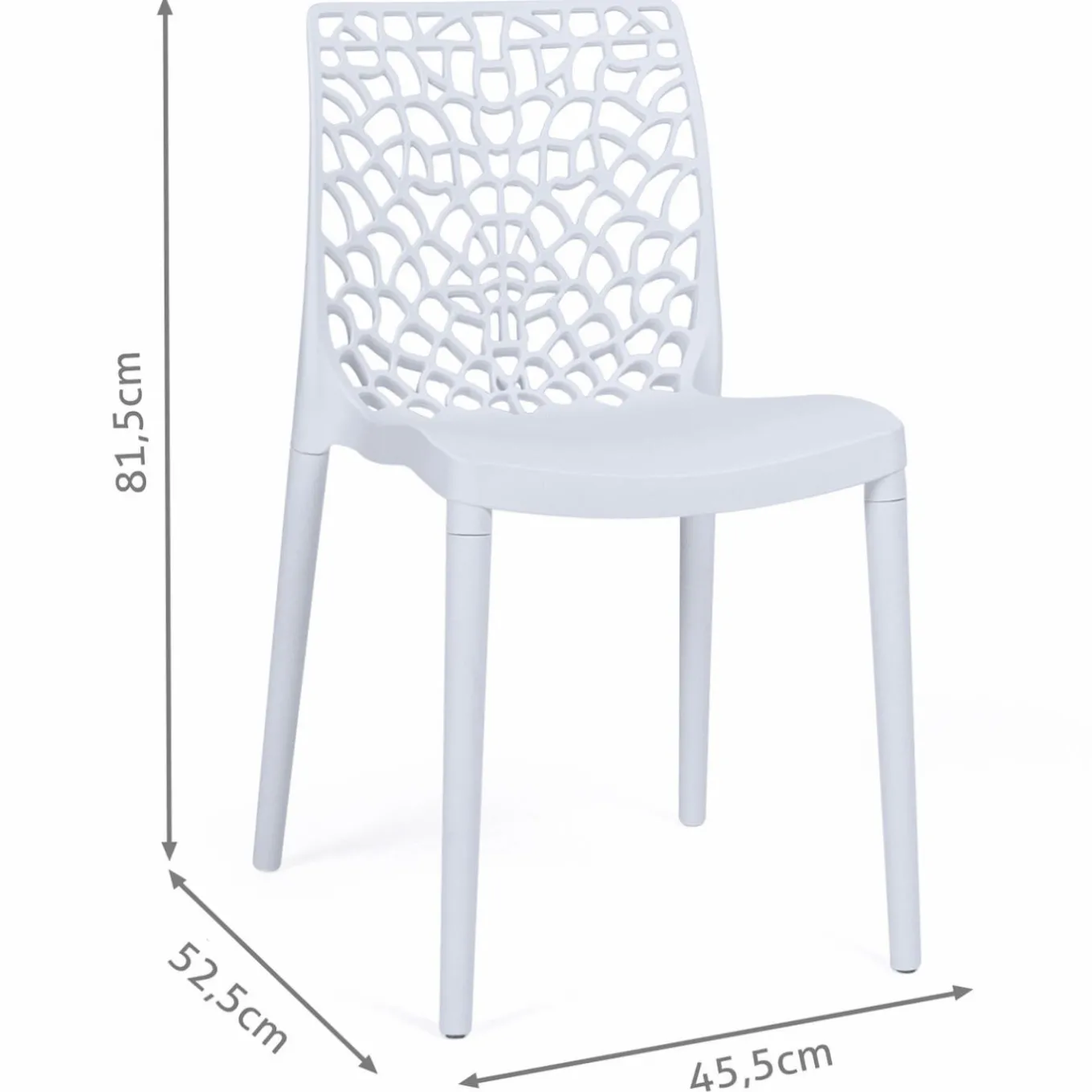 IDMarket Chaises nid d'abeille blanc : lot de 6* Chaises|Salons De Jardin