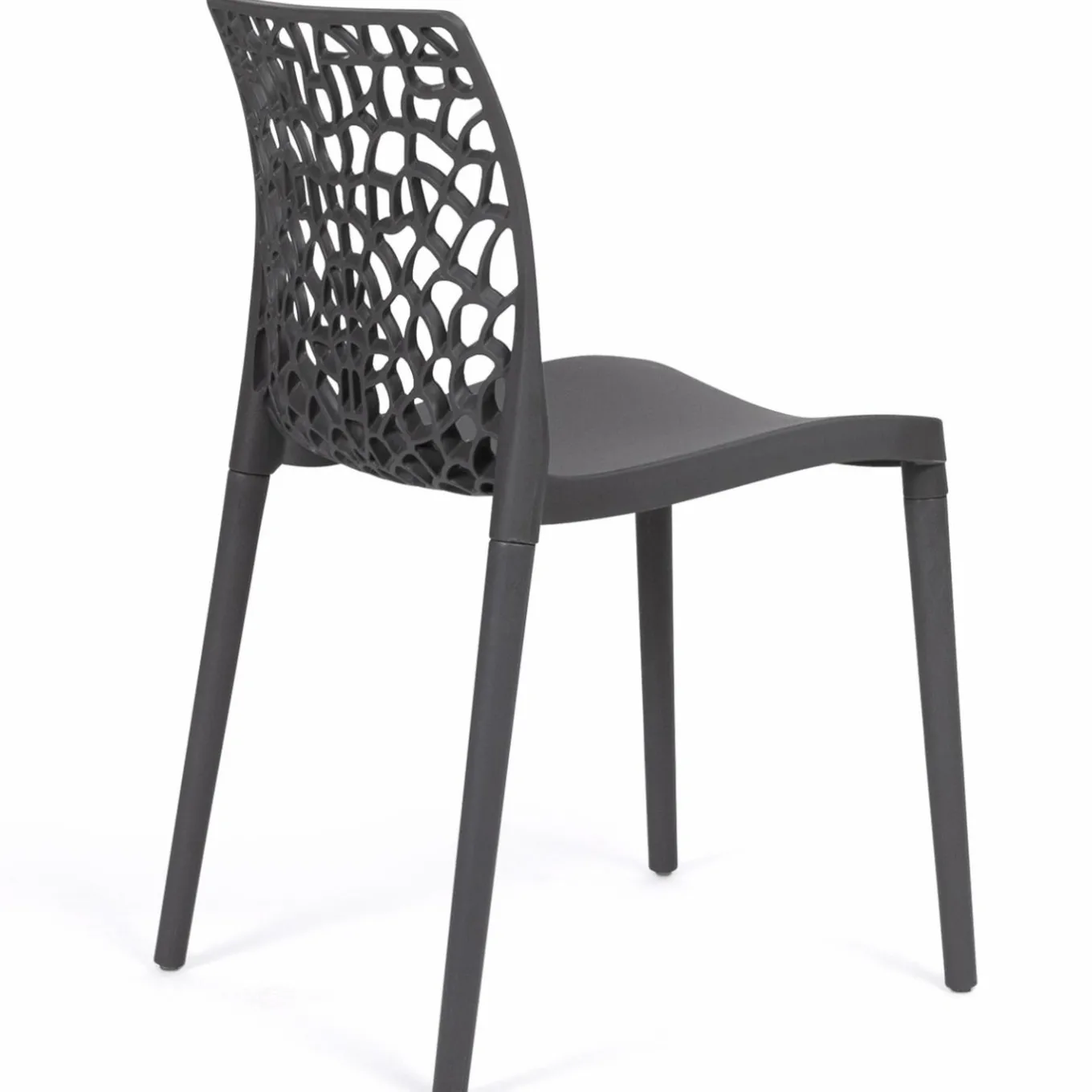 IDMarket Chaises nid d'abeille gris anthracite : lot de 6* Chaises|Salons De Jardin