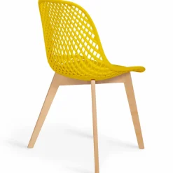 IDMarket Chaises noir, gris clair, blanc et jaune* Collection Scandinave|Chaises
