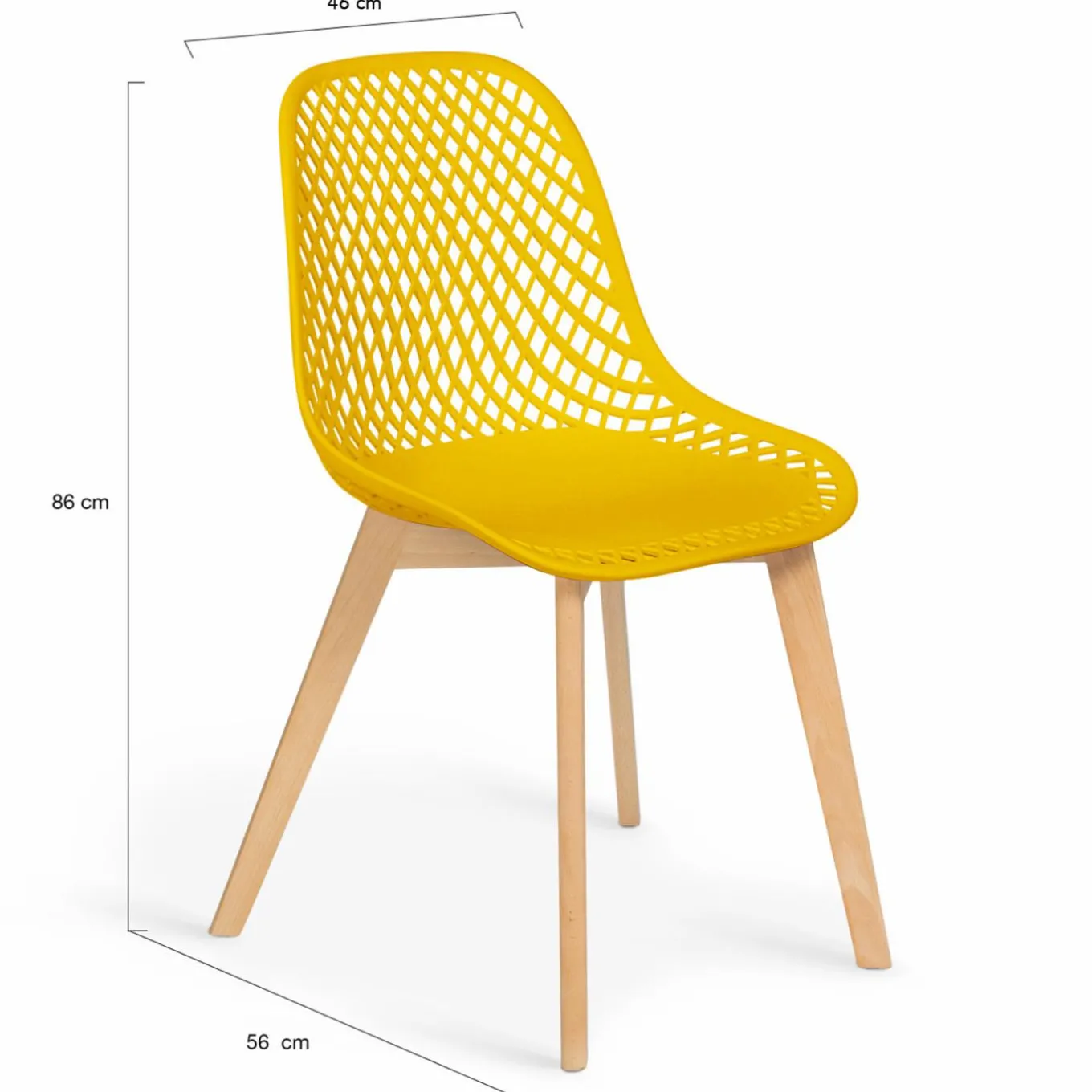 IDMarket Chaises noir, gris clair, blanc et jaune* Collection Scandinave|Chaises