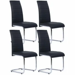 IDMarket Chaises noires design pour salle à manger MIA* Collection Contemporaine|Salle À Manger Complète