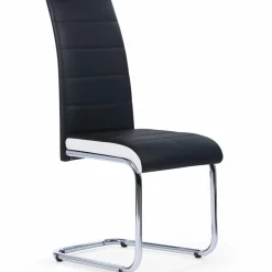 IDMarket Chaises noires et blanches design pour salle à manger MIA* Collection Contemporaine|Salle À Manger Complète