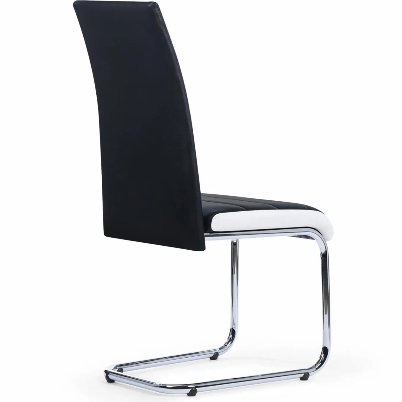 IDMarket Chaises noires et blanches design pour salle à manger MIA* Collection Contemporaine|Salle À Manger Complète