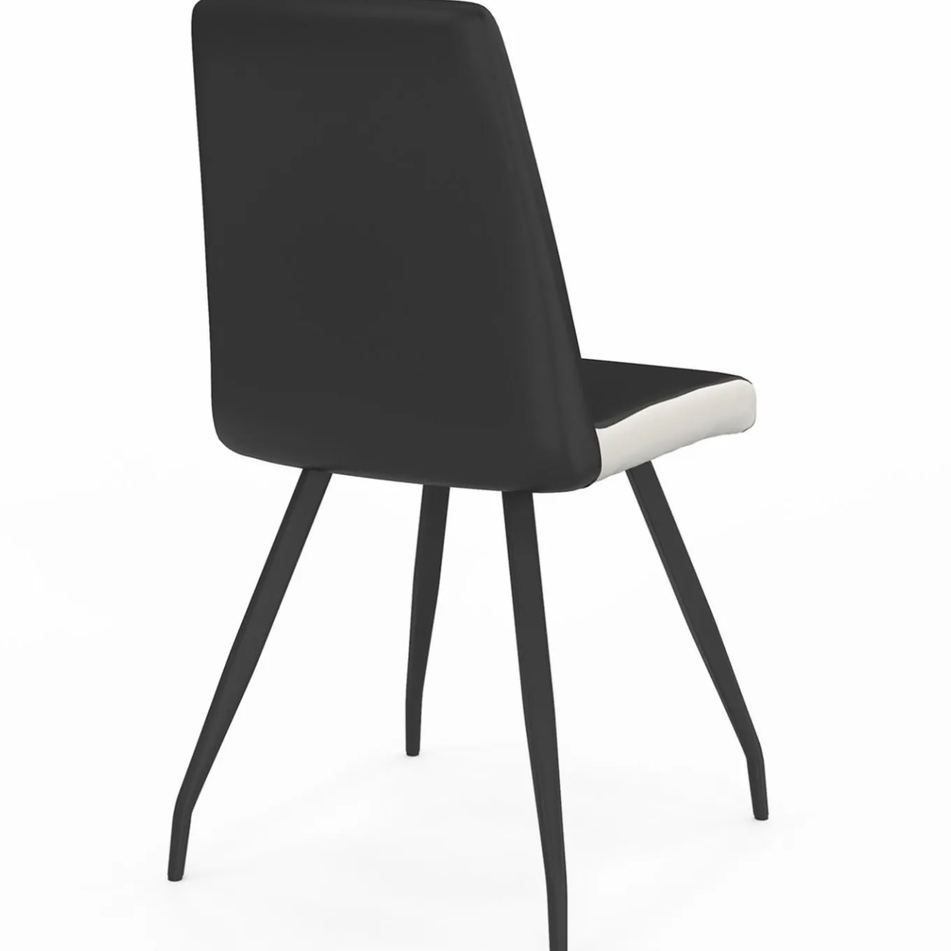 IDMarket Chaises noires liseré blanc pieds araignée pour salle à manger* Collection Contemporaine|Tables Et Chaises