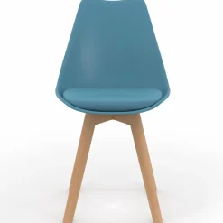 IDMarket Chaises scandinaves 4 couleurs : pastel rose x2, blanc x2, gris clair x2 et bleu x2* Collection Scandinave|Salle À Manger Complète