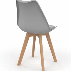IDMarket Chaises scandinaves 4 couleurs : pastel rose x2, blanc x2, gris clair x2 et bleu x2* Collection Scandinave|Salle À Manger Complète