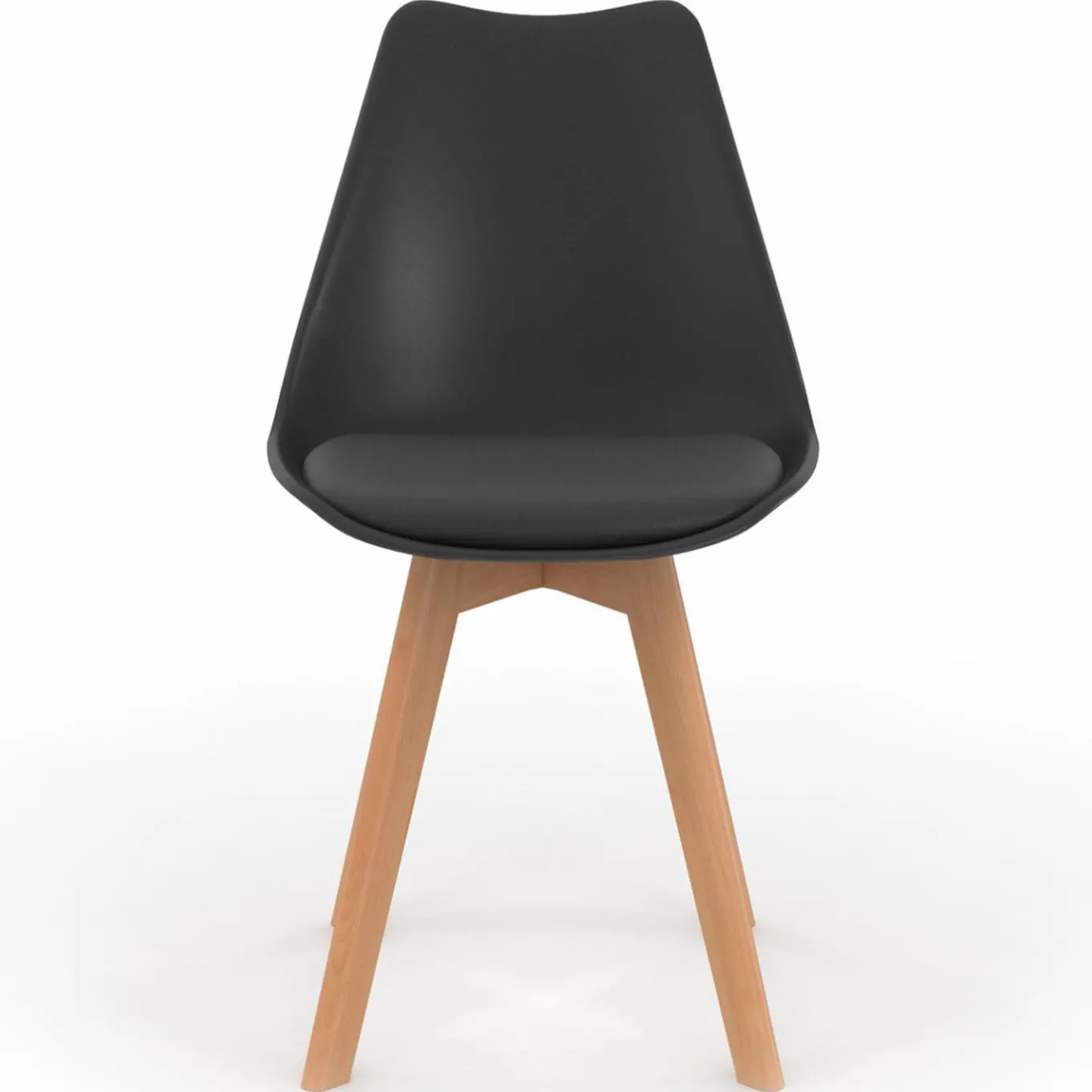 IDMarket Chaises scandinaves 4 couleurs : blanc x2, gris clair x2, gris foncé x2 et noir x2* Collection Scandinave|Salle À Manger Complète